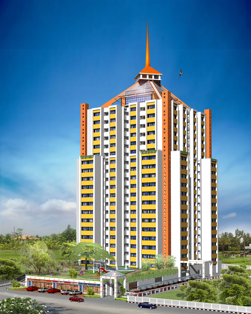 Kent Glass House, Apartment for Kent Constructions at Vyttila, Ernakulam